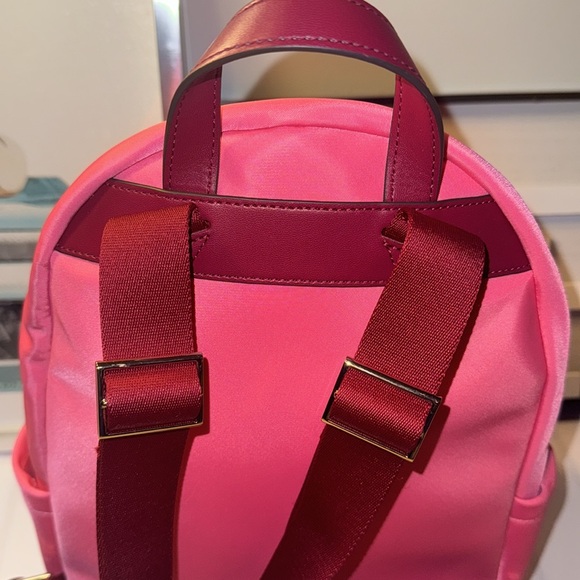 SOLD- Kate Spade Chelsea Medium Backpack Bag Nylon Deep Dahlia Pink EUC - Picture 5 of 13
